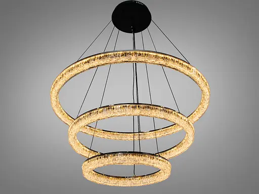 Подвесная LED люстра кольца белая 220 Вт 38-40 м² - фото 2