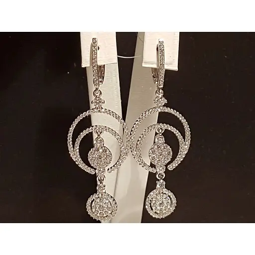 Срібні сережки Qvaliz з фіанітами. 902-00350 - фото 3