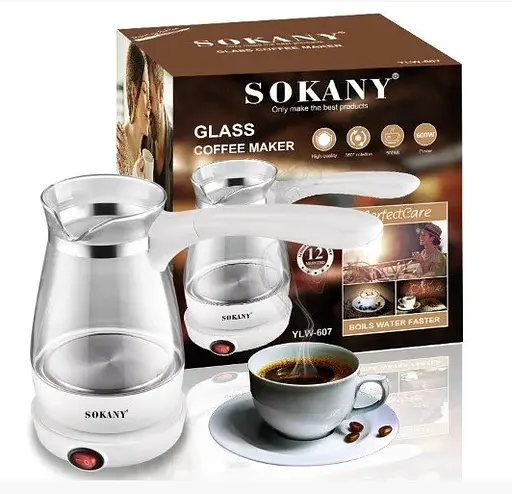 Турка электрическая Sokany YLW-607 500 мл 600 Вт - фото 8