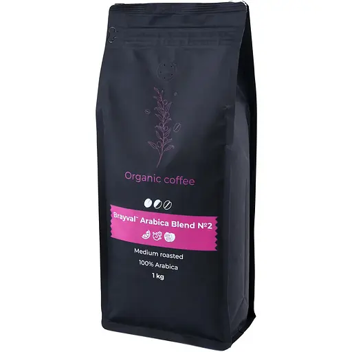 Кофе в зернах Brayval 100% Arabica blend №2, 1 кг - фото 1