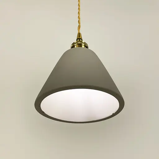 Підвіс у латунному корпусі із бетонним плафоном 15х12 см | Арт. MJ 181/1 GR | Line F - фото 5