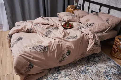 Пододеяльник Moon&Star Бязь Gold Люкс Feathers King Size 220x240 см - фото 3