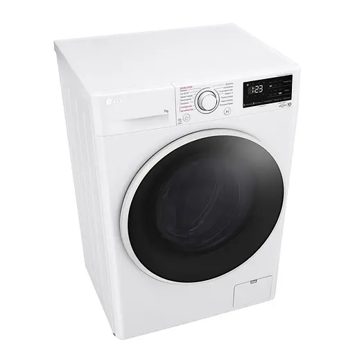 Стиральная машина LG фронтальная 7 кг 1200 A+++ 48 см дисплей пара инвертор белый - фото 7
