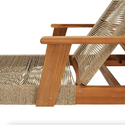 Садовый шезлонг Di Volio Alege из дерева бежевый - фото 5