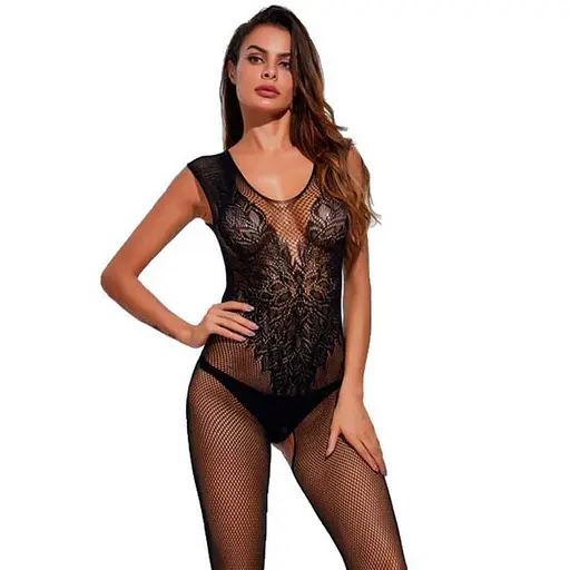 Пікантний бодістокінг з відкритим доступом S/M/L Чорний K000701 - фото 3