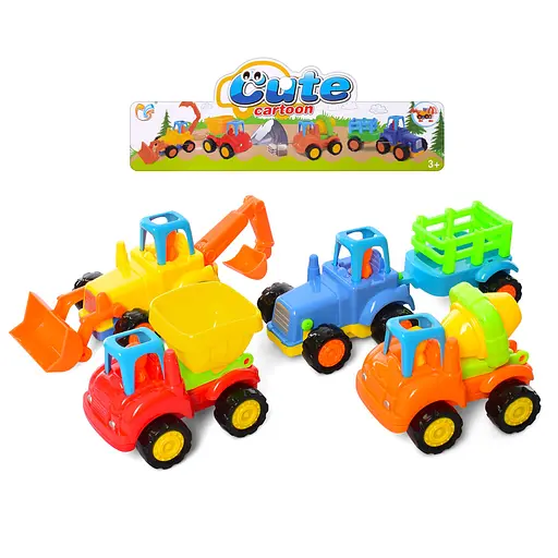 Набор машинок стройтехника, 345-6A, 4 шт.