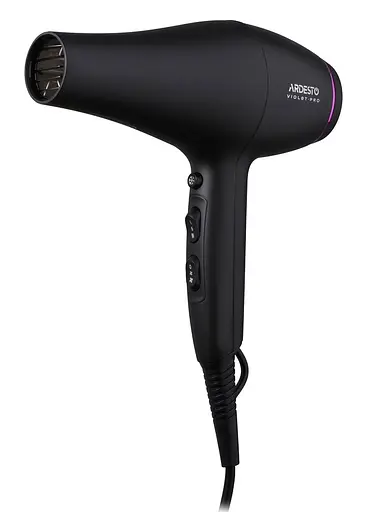 Фен Ardesto HD-Y222PRO, Black, 2200W, 2 швидкості, 3 режими, дифузор, концентратор, функція &quot;Cool Shot&quot;, захист від перегріву, Soft Touch покриття - фото 2