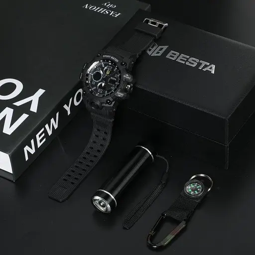 Мужские наручные часы Besta Box Peremoga Light с компасом + подарочный набор - фото 4