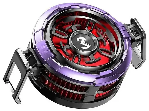 Кулер активне охолодження для телефону / планшета Memo CX08 High Power c магнітним і механічним кріпленням Purple (18514) - фото 2