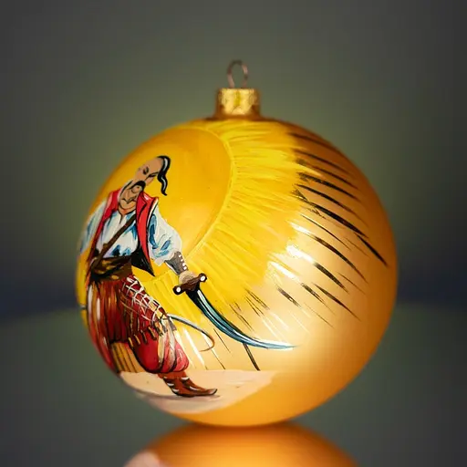 Набір ялинкових прикрас Різдвяні історії Незламні в дерев'яній коробці скло (4820001113068) - фото 3