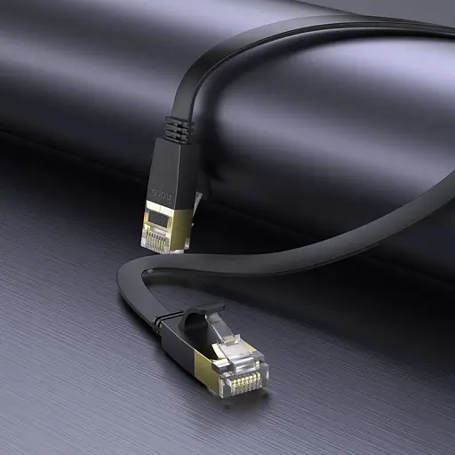 Патч-корд Hoco US07 General Cat 6 U/UTP Pure Copper Flat Network Cable 20m Black (780720) [149276] - фото 4