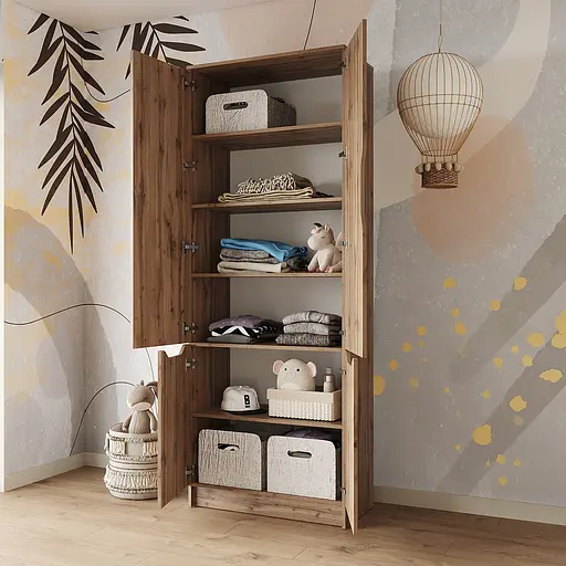 Шкаф распашной MebelStar 4Д Лилу 80x40x210 см Дуб тахо (MBS-1416) - фото 3