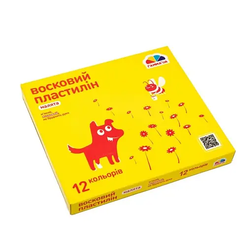 Дитячий восковий пластилін "Малята" ГАММА'UA 100305, 12 кольорів 144 г - фото 2