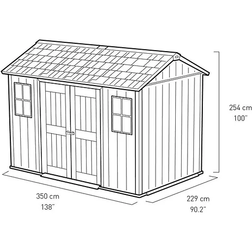 Садовый пластиковый домик Keter OAKLAND 1175 - фото 8