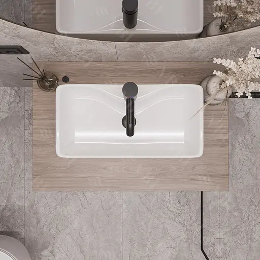 Умивальник VBI Forli M white накладний VBI-011102, Білий - фото 3