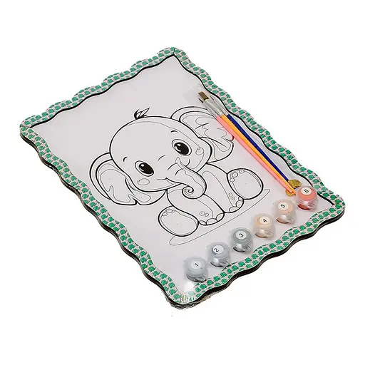 Дитячий набір для розпису по дереву "Слоник" PuzzleOK Puz-22949 формат А4 - фото 2