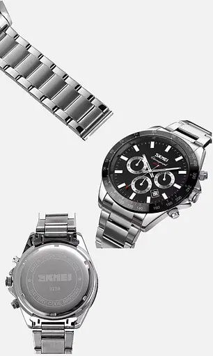 Чоловічий класичний годинник Skmei 9259 Сріблясті - фото 5