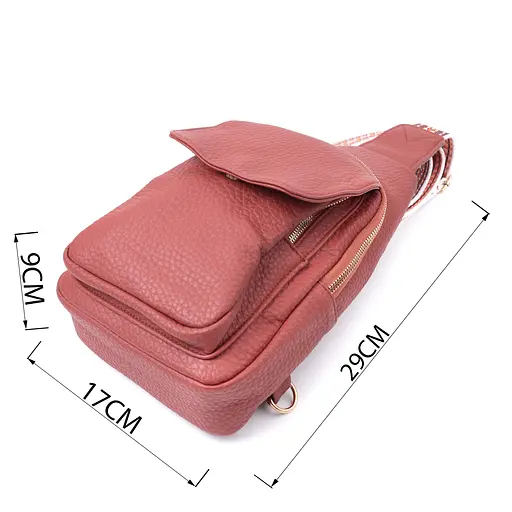 Женская сумка Vintage с одной лямкой через плечо из крупнозернистой экокожи 17х29х9 см sum0026948 - фото 3