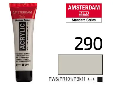 Фарба акрилова Amsterdam 290, Титановий буф темний 20 мл - фото 2