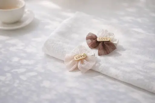 Набір декоративних шпильок бантиків для волосся з мереживом 24 шт. - фото 2