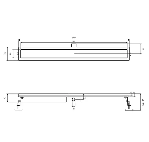 Трап Qtap SUS304 Scorpio FA700 с сухим затвором QTSCOFA700 - фото 2