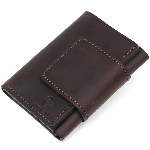 Кожаный женский кошелек Grande Pelle 10х8х2 см acs0024494 - фото 1