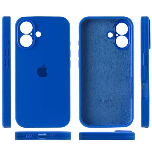 Чохол Epik Silicone Case Full Camera Protective AA для Apple iPhone 16, 6.1 Синій/Capri Blue - фото 6