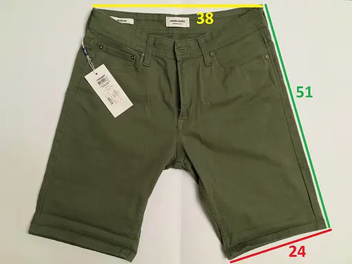 Шорти чоловічі джинсові Jack & Jones S W30" (JPSTRICK JJSHORTS AKM DUSTY OLIVE) - фото 7