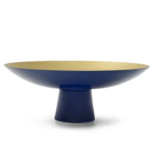 Фруктівниця MBM HOME Елізіум залізна глибокий синій - золотий 350x350x130 мм (BD-01 DEEP BLUE/GOLD) - фото 1