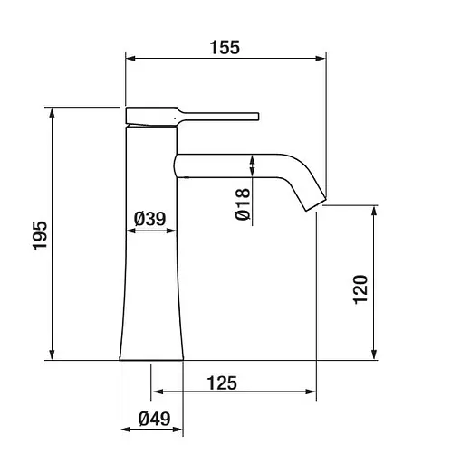 Змішувач для умивальника GRB Time 47540472 Чорний - фото 2