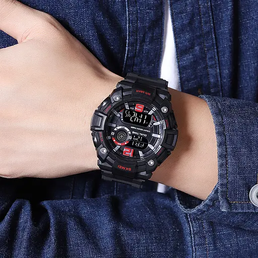 Наручний годинник чоловічий 2018RDBK Red-Black Skmei acs0030389 - фото 3