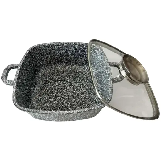 Кастрюля Vinnarc квадратная 22 см 3.5 л пепельно-серый (GR-1222CE) - фото 2