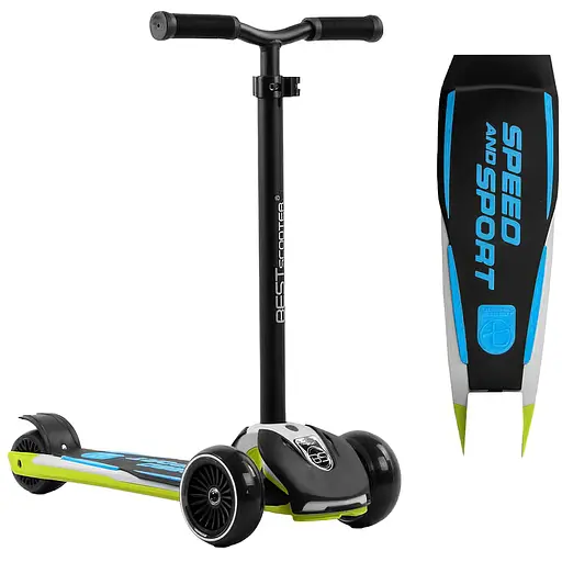 Самокат детский Best Scooter 12 Черно-голубой 000255006