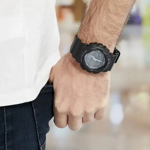 Чоловічі наручні годинники протиударні Casio G-Shock GA-140-1A1ER Оригінал Японія з полімерним ремінцем - фото 9