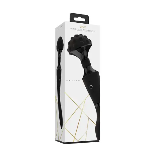 Вібромасажер Vive Shiatsu Bendable Massager Wand 28.6 см (чорний) - фото 8