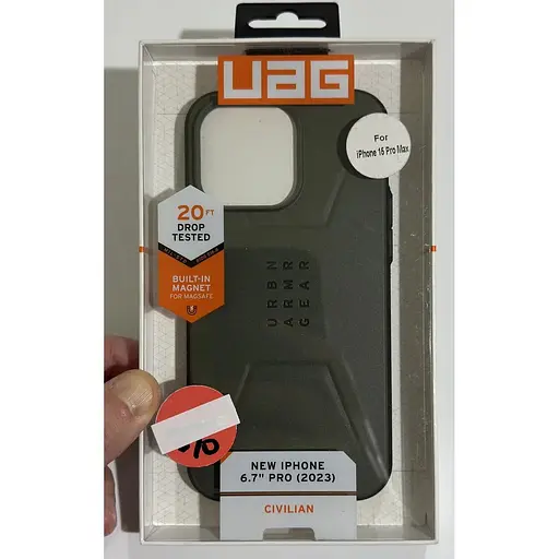 Оригінальний протиударний чохол UAG Civilian MagSafe для iPhone 15 Pro Max (6.7") Olive (114295117272) - фото 6