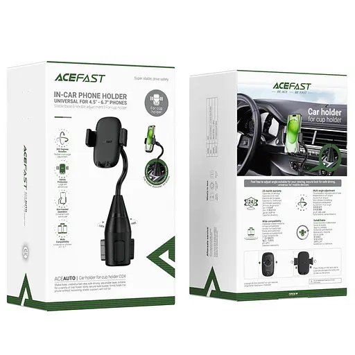 Автотримач Acefast D24 for cup holder Black - фото 6