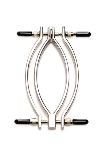 Зажим для половых губ с поводком Master Series Pussy Tugger Adjustable Vagina Clamp with Chain - фото 2