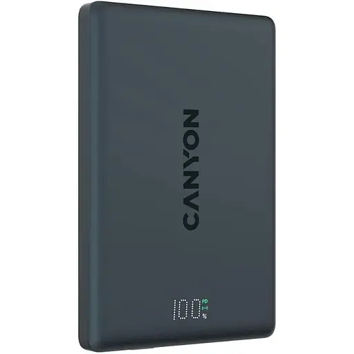 Павербанк Canyon Magnetic Black 5 000 mAh / 20 Вт (CNS-CPB500B) - фото 1