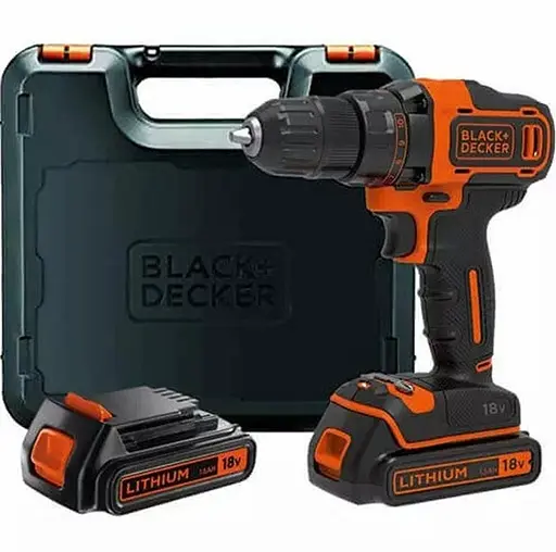Акумуляторний дриль-шурупокрут Black+Decker з АКБ та ЗП BDCDD186KB - фото 1