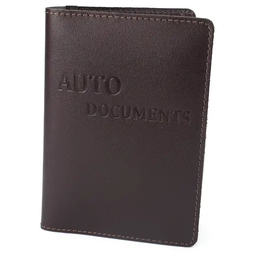 Обложка на права мужская кожаная HC-25 коричневая (на права старого образца) - фото 1