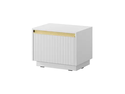 Тумба прикроватная Perfect Home Роял / Royal S54 с 1 ящиком Белый (PFH-091297) - фото 4