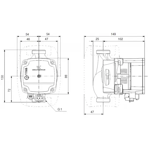 Циркуляційний насос Grundfos Alpha1 L 15-60 130 (99160574) - фото 2