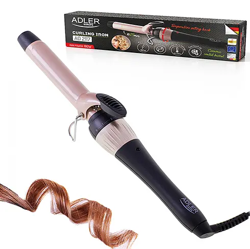 Плойка для волосся Adler AD 2117, 25 мм, керамічне покриття, регулювання температури 140–200°C, 45 Вт - фото 3