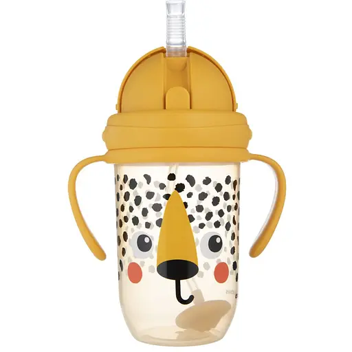 Кружка непроливайка Canpol babies BabiesBoo с трубочкой и утяжелителем 270 мл гепард (56/617_ora)