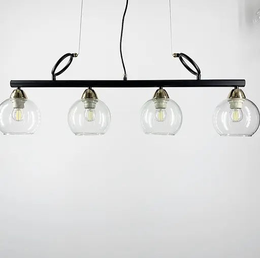 Видовжений світильник на 4 плафони Line.F Колір плафона Прозорий - фото 1