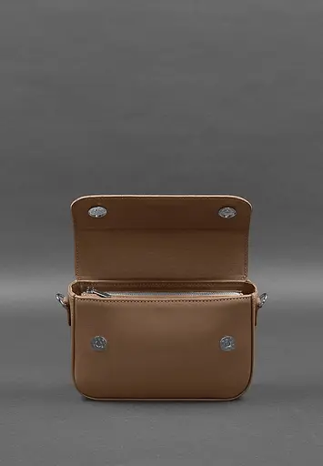 Женская кожаная сумка Mary карамель - фото 4