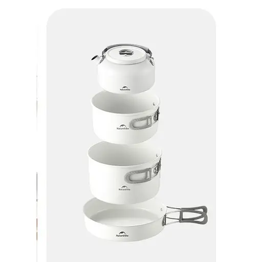 Сковорідка зі складаною ручкою Naturehike CNK2450CF013 (17.5 см) алюміній Білий - фото 3