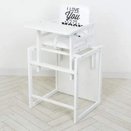 Стульчик для кормления Color белый, для кормления, трансформер, 2-х точ.ремни,белый - фото 2