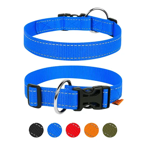 Нашийник "Dog Extreme" з нейлону регульований (ширина 20мм довжина 25-40 см) блакитний - фото 2